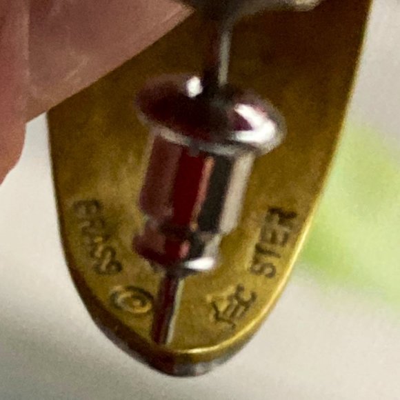 *TAKE 1/2 OFF: Signed brass & sterling posts - Picture 4 of 4